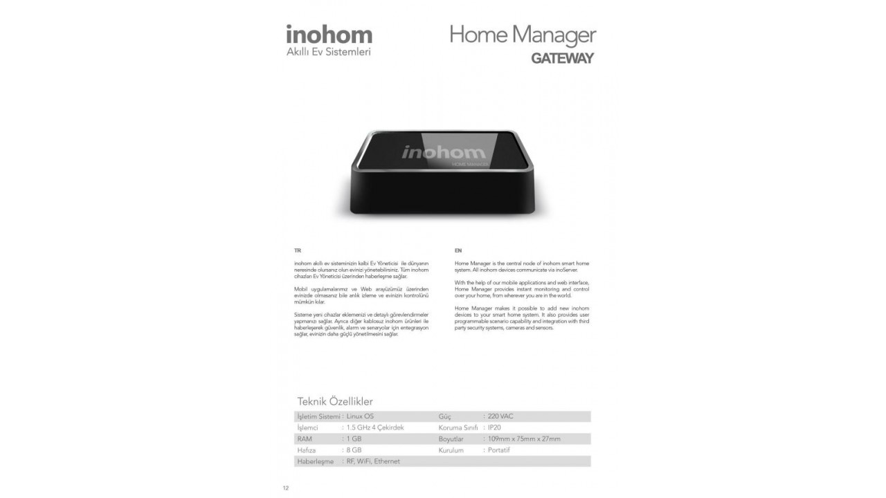 İnohom Akıllı Ev Sistemleri Katalog